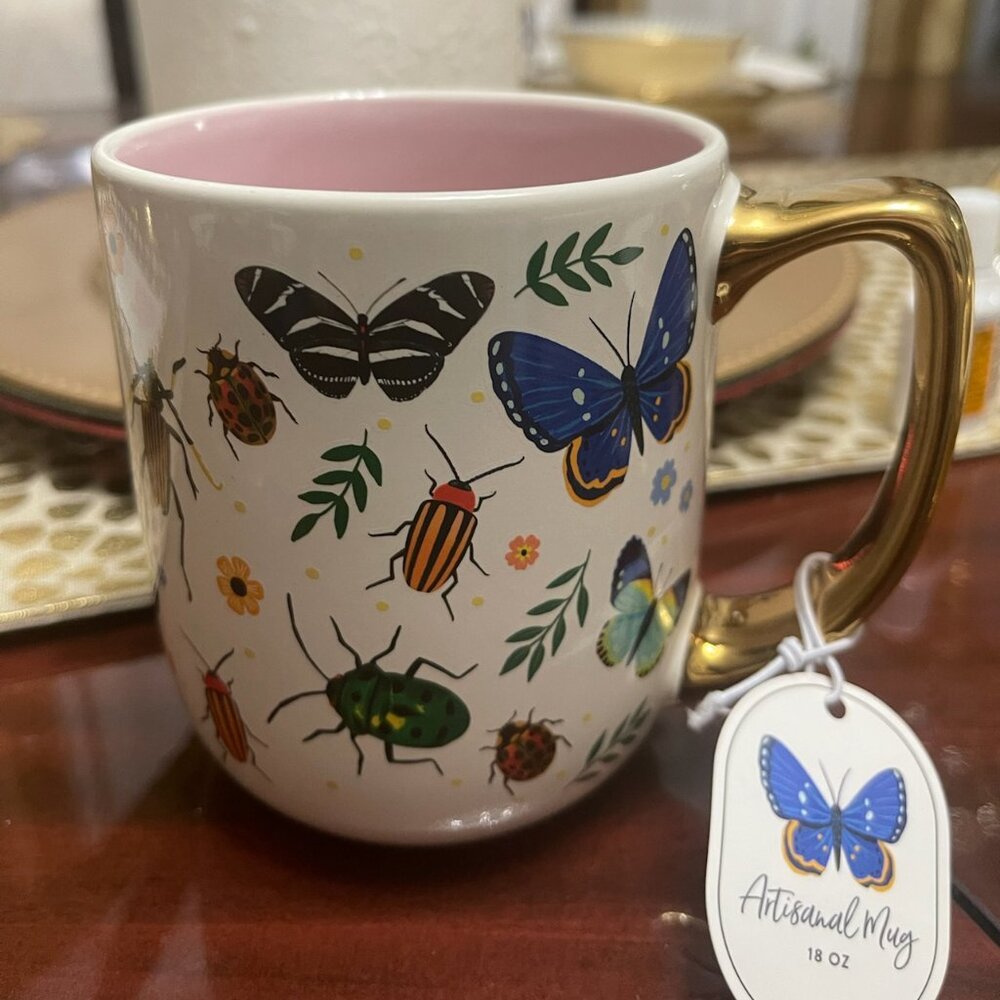 Diane Neukirch Butterfly Mug, NWT